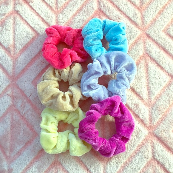 Accessories - 6 pack Velvet Scrunchies